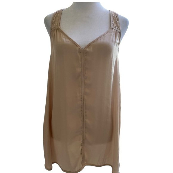 Tarte V-Neck Sleeveless Loose Tank in Blush Size Medium - Picture 1 of 8